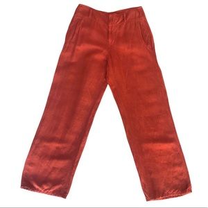 SUGAR PRODUCT Burnt Orange Linen Rayon Trouser